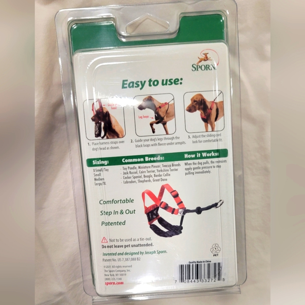 Non pull mesh harness